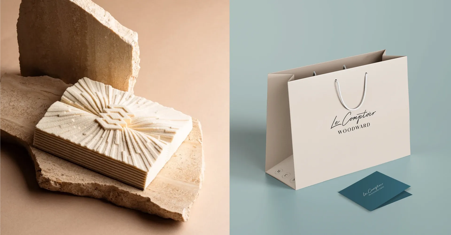 Comptoir Woodward brand identity